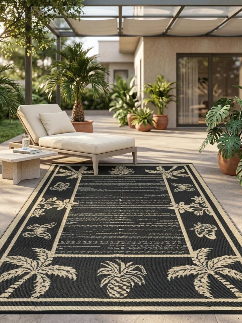 Outdoor Rug 5x8 Waterproof for Patios